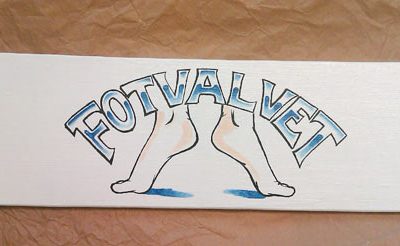 Fotvalvet skylt