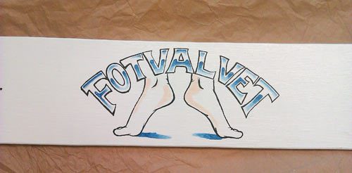 Dörrskylt Fotvalvet